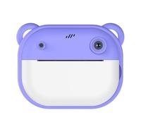 Misamo 1080P Children Print Camera Dual Camera 240MP One-Touch Printable Camera with 2 Rolls of 57x25mm Print Paper Purple