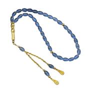 Misbaha Deckl Beads Oval Islamic Prayer Beads with Gold Tasbi - Perfect for Prayer and Spiritual Use - Muslim Prayer, フリーサイズ