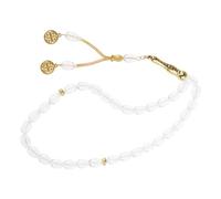Misbaha Deckl Beads Oval Islamic Prayer Beads with Gold Tasbi - Perfect for Prayer and Spiritual Use - Muslim Prayer, フリーサイズ