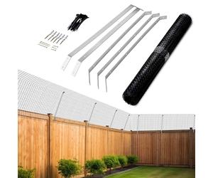 Misc Home Cat Proof Fence Anti-Climb Barrier - Secure Outdoor Catio Enclosure Kit, Weatherproof Garden Mesh Fencing for Cat Safety & Protection (40 Meter Kit)