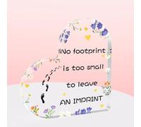 Miscarriage Gifts Baby Loss Memorial Gifts Mum Memorial Gifts Bereavement Gifts For Loss of Child Acrylic Plaques Memorial Gifts No footprint is too small to leave AN IMPRINT