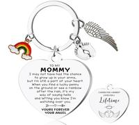 Miscarriage Gifts for Dad Keychain, Silver Miscarriage Mom Gifts, Miscarriage Gifts