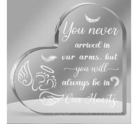 Miscarriage Gifts for Mothers, Acrylic Heart Paperweight Keepsake, Infant Loss Sympathy Gift, Loss of Baby Memorial, Remembrance Sympathy Present