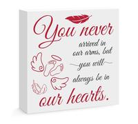 Miscarriage Gifts for Mothers Memorial Wooden Block Sign Keepsake Loss of Baby Memorial Gifts Pregnancy Loss Gifts Remembrance Sympathy Gifts for Infant Child Loss