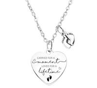 Miscarriage Memorial Neckace for Women Miscarriage Gift for Mothers Loss Keepsake Carried for A Moment, Loved for A Lifetime Pendant Necklace