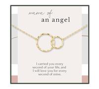 Miscarriage Memorial Necklace Jewelry Gifts for mothers Loss of Twins Infant Stillborn Angel Baby Pregnancy Multiple Miscarriage interlocking Circles linked Sympathy Bereavement Remembrance