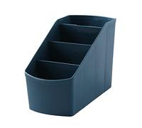 Miscellaneous Items Sorting Plastic Lattice Desktop Student Stationery Rack Storage Box Costic Storage Box (Color : white-Patch five-pointed star4, Size : 16.7 * 12.5 * 7.8cm) (Blue 16.7*12.5*7.8cm)