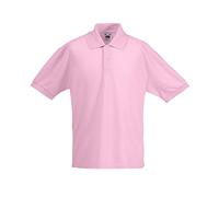 Mischief Age 1-15 Plain Polo Shirt Short Sleeve 20 + Colours Childrens Boys Girls School Uniform P.E. Gym Light Pink