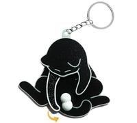 Mischief Cat Interactive Keychain - Cat Play with Its Spinning Balls Funny Moving Pendant, Gag Gift for Kitten Lovers (Black)