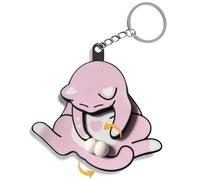 Mischief Cat Interactive Keychain - Cat Play with Its Spinning Balls Funny Moving Pendant, Gag Gift for Kitten Lovers (Pink)