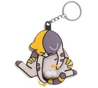 Mischief Cat Interactive Keychain - Cat Play with Its Spinning Balls Funny Moving Pendant, Gag Gift for Kitten Lovers (Calico Cat)