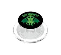 Mischief Sea Monster Just Wingin’ It with Cosmic Chaos PopSockets PopGrip for MagSafe