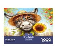 Mischievous Donkey 1000 Piece Jigsaw Puzzles for Adults Educational Games Beautiful Home Decoration Challenge High Difficulty 70x50cm/1000pcs