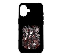 Mischievous Fox Spirit Girl Red Yokai Anime Art Case for iPhone 16