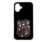 Mischievous Fox Spirit Girl Red Yokai Anime Art Case for iPhone 16 Plus