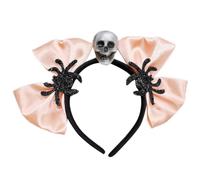 Mischievous Halloween Skull Headband Handmade Bows Hair Hoop Costume Headwear Birthday Cosplay Headpiece Costume
