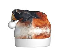 Mischievous little panda Festive Christmas Hats for Adults - Cozy Santa Hat for Men Women New Year Party Supplies Red