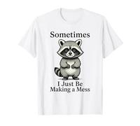 Mischievous Raccoon Making A Mess Funny Chaos Design T-Shirt