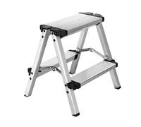 Miscoos Aluminium Folding Ladder, Small Double Access Household Ladder, Non-Slip and Stable, Maximum Capacity 150 kg, Easy to Store