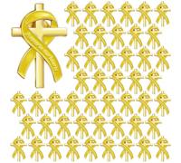 Misdary 50 Pcs Funeral Favors for Guests Funeral Memorial Pin Cross Ribbons Forever in Our Hearts Lapel Brooch Pin for Religious Christian Celebration of Life Mourning Remembrance Day Supplies, about