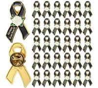 Misdary 50 Pcs Funeral Favors for Guests Metal Rose Memorial Pin Forever in Our Heart Funeral Ribbons Lapel Brooch Pin for Memorial Service Mourning Remembrance Day Celebration of Life, 1.38 x 1.1