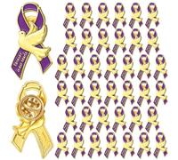 Misdary 50 Pcs Funeral Ribbon Pigeon Pins Forever in Our Hearts Lapel Pins Memorial Funeral Favors for Guests for Mourning Remembrance Day, Celebration of Life, Bereavement Event, 1.38 x 1.1 inches