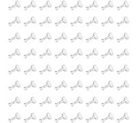 Misdary 64 Pcs Clear Piercing Retainers Nose Lip Cartilage Studs Bulk for Sports Work School Surgery, Plastic Clear Piercing Stud Earrings (8mm,Single Style)