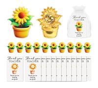 Misdary Back to School Gifts for Teachers Cute Bee Sunflower Badge Lapel Pin First of Year Gift from Students Classroom, 1.38 x 0.71 inches, Metal, no gemstone