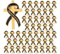 Misdary Forever in Our Hearts 25 Pcs Christian Cross Memorial Pins for Day of Mourning Metal Paper