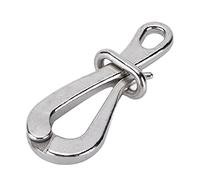 MISDBOUBM 4in Quick Release Hook for Lifeboats, Stainless Steel Boat Hardware, 316 Marine - Grade Quick Release Shackle Hook with Polished Finish for Liferafts and Guardrail Systems
