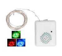 MISDBOUBM Christmas Music Light String, Musical Christmas Light String with Voice - Activated Cheerful Songs, Decorative LED String Light for Indoor Outdoor Patio Garden Tree Parties (Colorful Light)