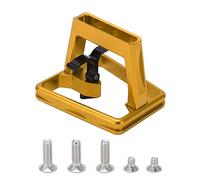 MISDBOUBM Folding Bike Front Carrier Adapter Aluminium Alloy Hollow Carved Mount Base for, Dahon & Folding Bikes, Lightweight 3 - Hole Compatible Cargo Bracket with M5/M6 Screws (Gold)