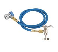 MISDBOUBM R134a Refrigerant Recharge Hose with Can Tap, Universal Refrigerant Gas Fitting Pipe for R502 R - 12 R - 22, 1/4" SAE Quick Connector with Pressure Gauge for AC Systems