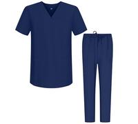 MISEMIYA Scrub Set Unisex Bz-6801-6802 Work, Blue, XL
