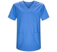 MISEMIYA Cacasa Sanitary Uniforms 817 Medical Service T-Shirt, Sky Blue, XXXXXL