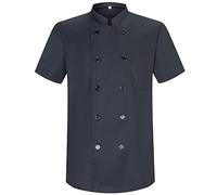 MISEMIYA - CHEF JACKETS GENTLEMAN WITH SHORT SLEEVES - Ref.8421 - Large, Black 21