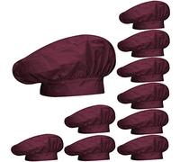 MISEMIYA Gorro Forma Seta Chef's hat Mushroom-Shaped Cap 918, Granate, Pack 1 Pcs