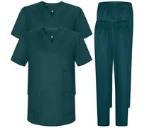 MISEMIYA Lot de 2 Uniformes Sanitaires Bz-2-817-8312 Pack of 2 - Unisex Sanitary Jacket and Trousers, Dark Green, XL