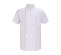 MISEMIYA - Men's Chef Jacket - Men's Chef Jacket - Hospitality Uniform 6821 - Small, Chef Jacket 6821 - White