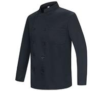 MISEMIYA - Men's Chef Jacket - Men's Chef Jacket - Hospitality Uniform -Ref.842 - XX-Large, Chef Jackets 842 - Black