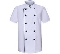 MISEMIYA - Men's Chef Jacket - Men's Chef Jacket - Hospitality Uniform -Ref.8421B - Large, Chef Jackets 8421B - White