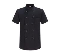 MISEMIYA Men's Chef Jackets KZ-6821 MZ-8421B, 6821-Black, 3XL