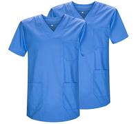 MISEMIYA - Pack 2 Pcs - Sanitary CASACA Unisex Sanitary Uniforms Sanitary Uniform Medical Uniform - Ref. 817 * 2 - Small, Light Blue 21