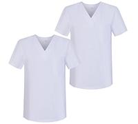 MISEMIYA Pack 2 Pcs Jacket Unisex Sanitary Uniforms 2-817 Shirt, White 68, M (Pack of 2)