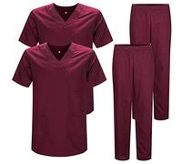 MISEMIYA - Pack * 2 Pcs - Uniforms Unisex Scrub Set - Medical Uniform with Scrub Top and Pants - Ref.2-8178 - Large, Garnet 22