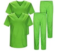 MISEMIYA - Pack * 2 Pcs - Uniforms Unisex Scrub Set - Medical Uniform with Scrub Top and Pants - Ref.2-8178 - Large, Apple Green 22