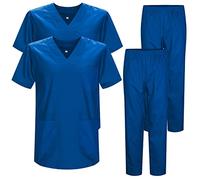 MISEMIYA - Pack * 2 Pcs - Uniforms Unisex Scrub Set - Medical Uniform with Scrub Top and Pants - Ref.2-8178 - Medium, Blue 37 22
