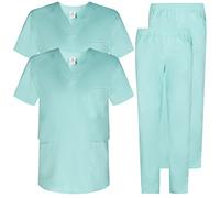MISEMIYA - Pack * 2 Pcs - Uniforms Unisex Scrub Set - Medical Uniform with Scrub Top and Pants - Ref.2-8178 - Small, Turquoise
