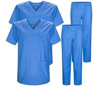 MISEMIYA - Pack * 2 Pcs - Uniforms Unisex Scrub Set - Medical Uniform with Scrub Top and Pants - Ref.2-8178 - X-Small, Celestial 22