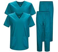 MISEMIYA - Pack * 2 Pcs - Uniforms Unisex Scrub Set - Medical Uniform with Scrub Top and Pants - Ref.2-8178 - X-Small, Green 3B 22